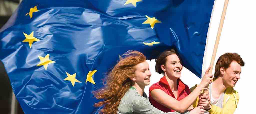 Bandiera Unione Europea Europa e Giovani 01
