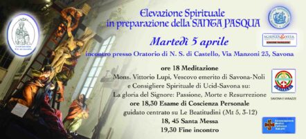 A Savona una "Elevazione spirituale" in preparazione alla Pasqua