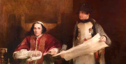 "Napoleone e Pio VII a Fontainebleau" di David Wilkie