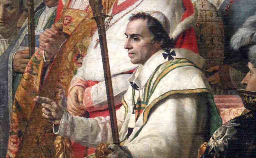 Pio VII ne "L'incoronazione di Napoleone" di Jacques-Louis David