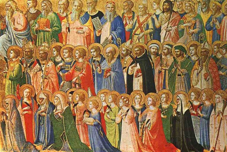 Tutti i Santi Ognissanti 01 Il particolare "Tutti i Santi" della Pala di Fiesole di Beato Angelico