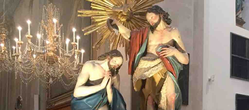 Vado Ligure San Giovanni Battista cassa 01 La statua del Battesimo di Cristo di Vado Ligure